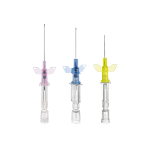 Cathéter court INTROCAN W-Certo avec ailettes bleu 22G 25x0,9 - Unité