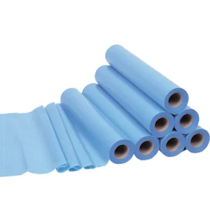 Drap d'examen imperméable bleu 50x38 - Carton de 6 rouleaux