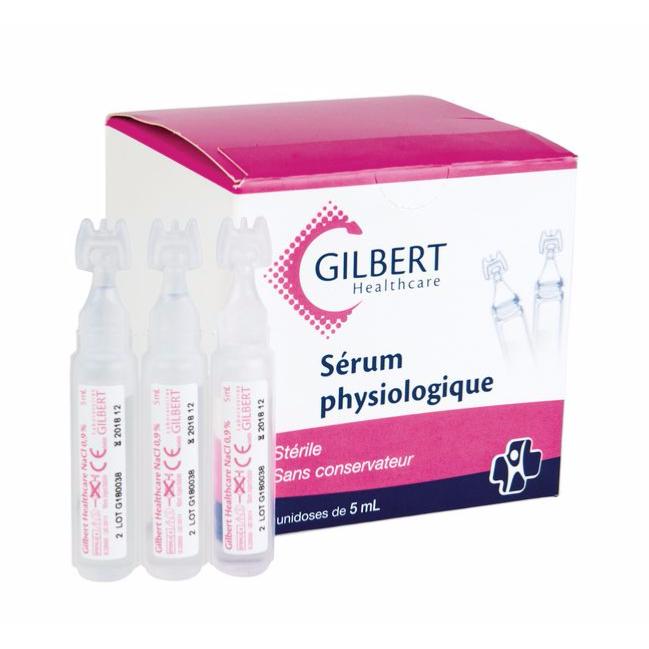 Serum physiologique 5ml Gilbert – Boite de 100