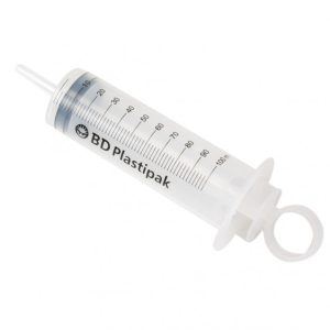 Seringue BD Plastipak™ 3 pièces 100 ml embout cathéter – Boite de 25
