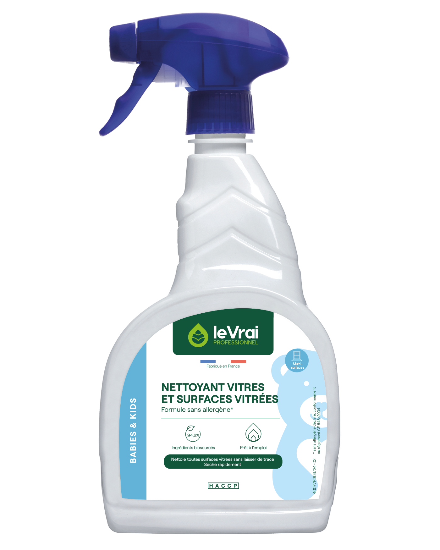 Nettoyant vitres et surfaces vitrées 750ml LE VRAI PROFESSIONNEL