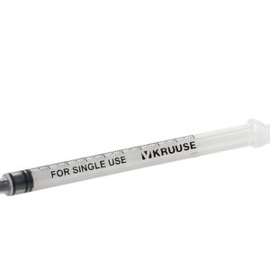 Seringue KRUUSE 3 pièces UU 1 ml centrée - Boite de 100