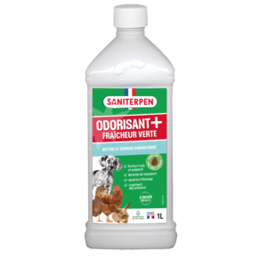 Odorisant Plus Fraîcheur Verte (cage / élevage) 1L SANITERPEN - Unité