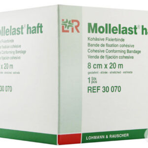 Mollelast haft Bande de fixation cohésive 8cm x 20m - Blanche