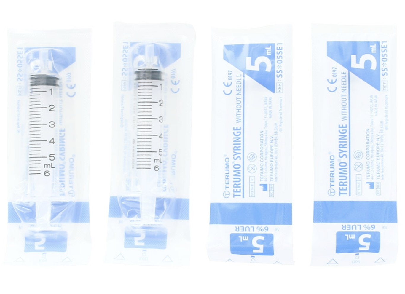 Seringues 3 pièces Terumo 5 ml Embout centré - Boite de 100
